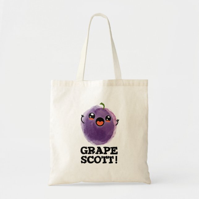 Grape Scott Funny Fruit Grape Pun Tygkasse (Framsidan)