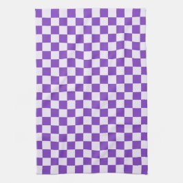Grape soda checkerboard pattern kökshandduk