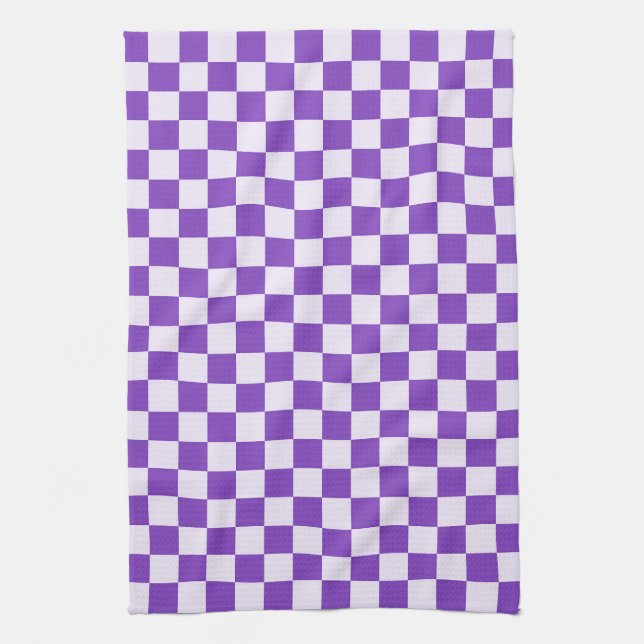 Grape soda checkerboard pattern kökshandduk (Vertikal)