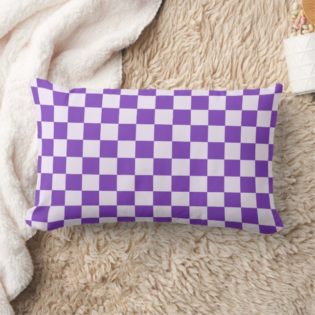 Grape soda checkerboard pattern lumbarkudde (Filt)