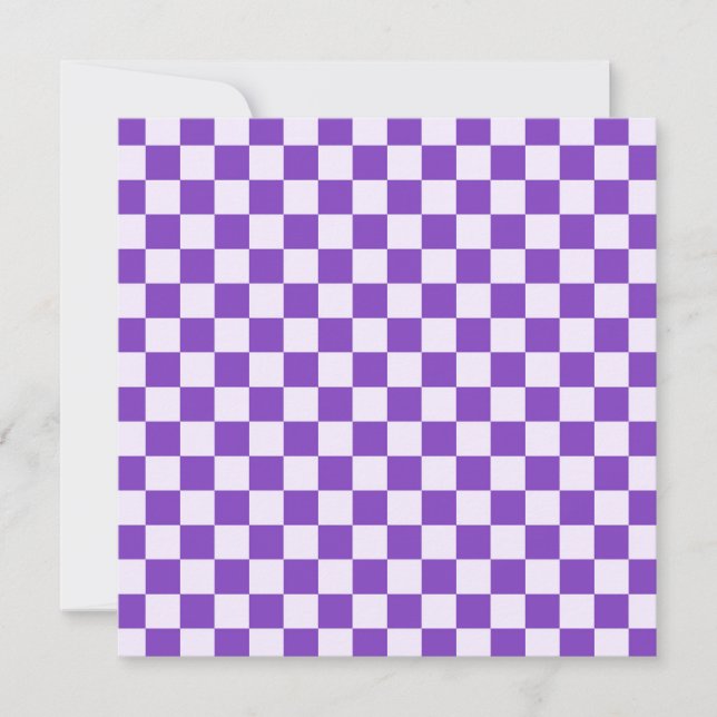 Grape soda checkerboard pattern tack kort (Framsida)