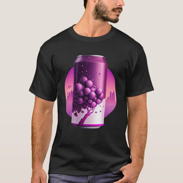 Grape Soda Synthwave 80s Retrowave Aesthetic 1 T Shirt (Framsida)