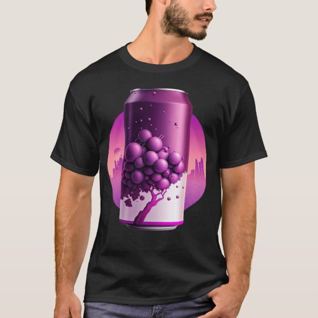Grape Soda Synthwave 80s Retrowave Aesthetic 1 T Shirt (Framsida)