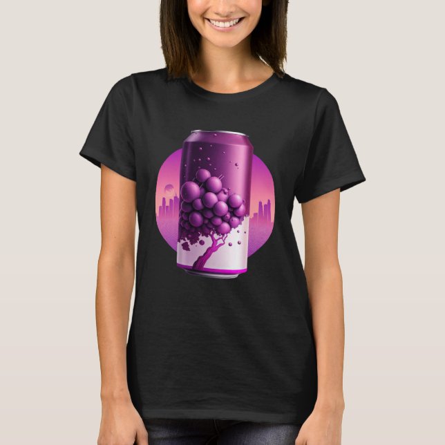 Grape Soda Synthwave 80s Retrowave Aesthetic 1 T Shirt (Framsida)