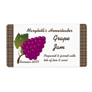 Grape Sylt Burk-etikett (anpassa) Fraktsedel