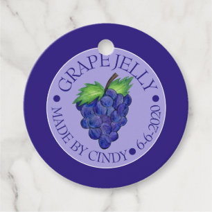 Grape Sylt Jelly Fruit Preserve Homemade konserver Gåvor Etiketter