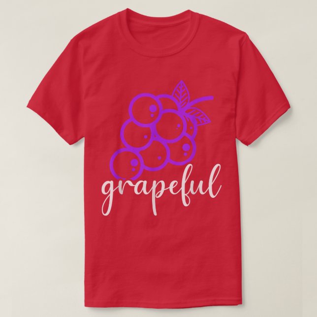 Grape Vegan Fruits Berries Vegetarian Veg T Shirt (Design framsida)