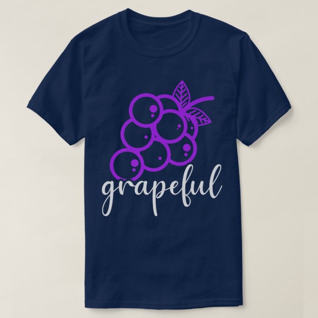 Grape Vegan Fruits Berries Vegetarian Veg T Shirt (Design framsida)