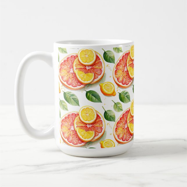 Grapefruit and Lemons Summer Vibes Kaffemugg (Vänster)