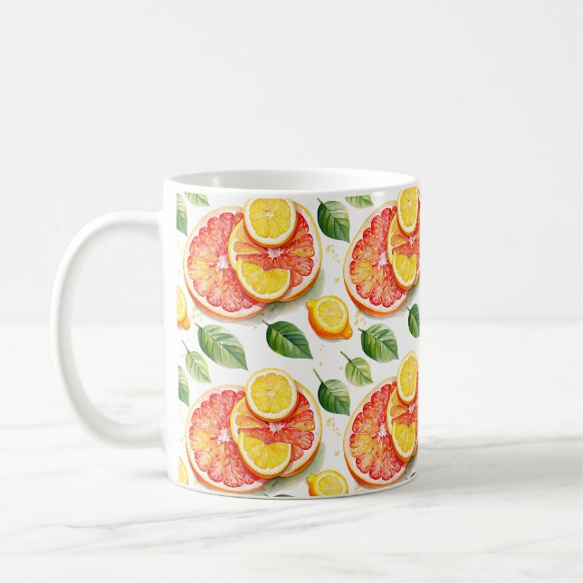Grapefruit and Lemons Summer Vibes Kaffemugg (Vänster)