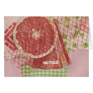Grapefruit Collage Hälsningskort