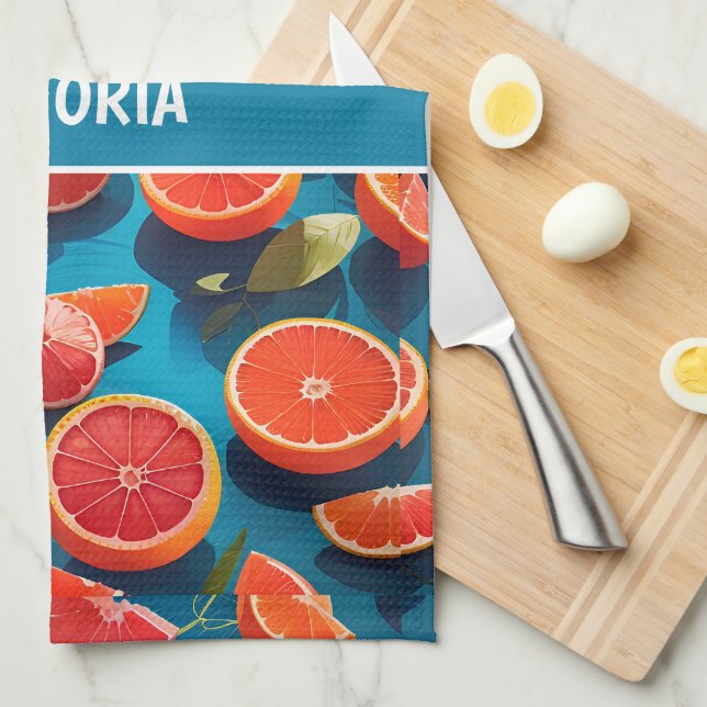 Grapefruit juicy Rainbow Anpassningsbar Mönster Kökshandduk (Vikt i Fjärdedel)