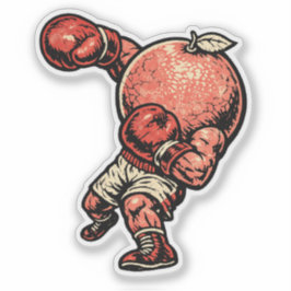 Grapefruit Knockout Puncher — Vintage Retro Boxer  Klistermärken