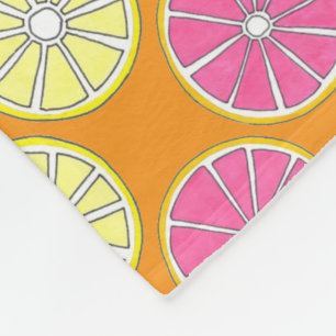 Grapefruit Lemon Lime Orange Citrus Fruit Slices Fleecefilt