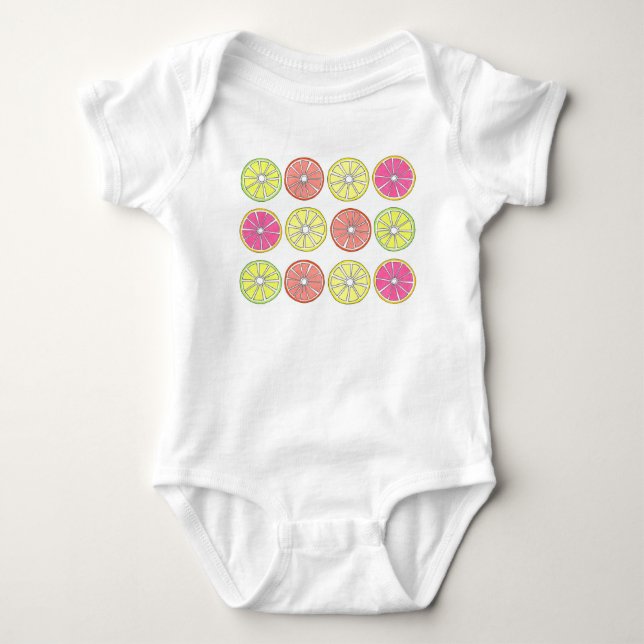 Grapefruit Lemon Lime Orange Citrus Fruit Slices T-shirt (Framsida)
