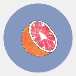 Grapefruit Stickers Runt Klistermärke