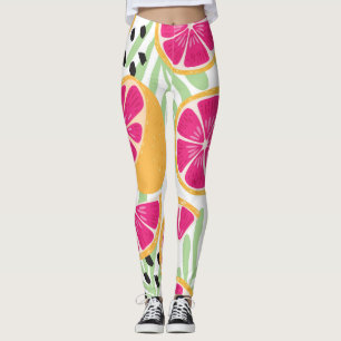 Grapefrukt & Löv: Tropisk Vintage Leggings