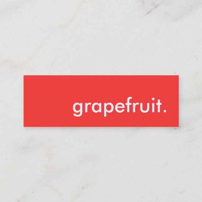 Grapefrukt. Mini Visitkort (Framsida)