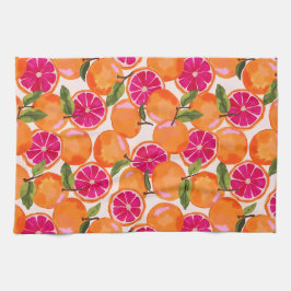 Grapefrukt vattenfärg kökshandduk