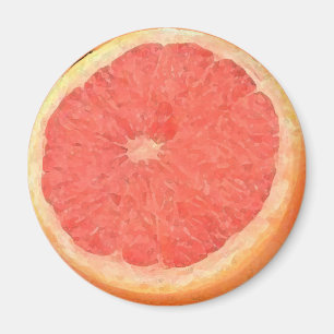 Grapefrukt vattenfärg - Magnet