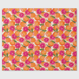 Grapefrukt vattenfärg presentpapper