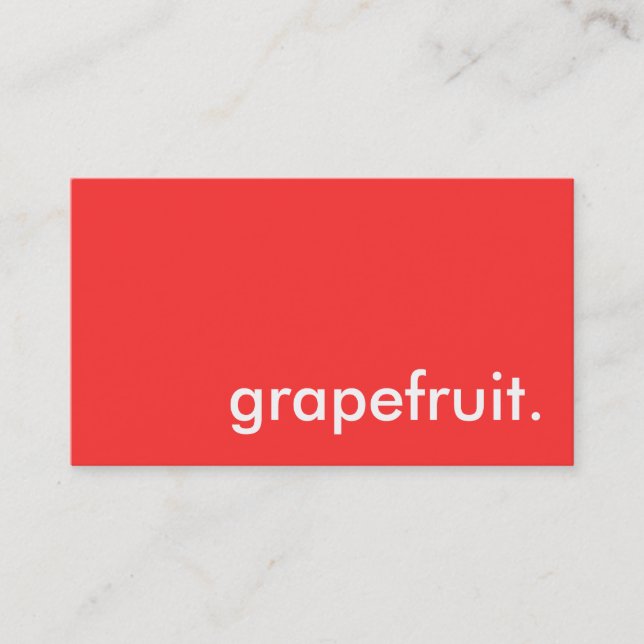 Grapefrukt. Visitkort (Framsida)