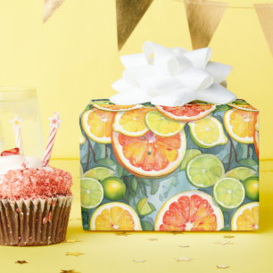 Grapefrukter, citroner, citrusfrukter och Orangar Presentpapper