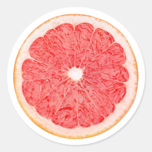 Grapefruktsegment Runt Klistermärke