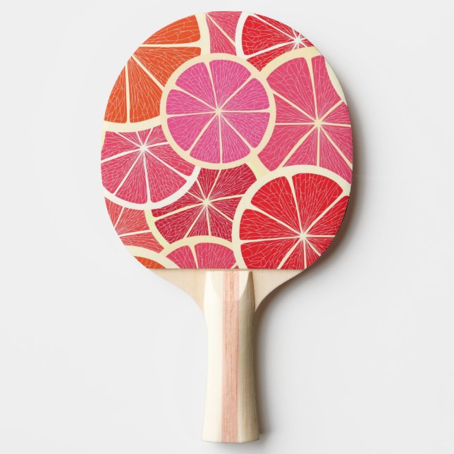 Grapefruktvintagebakgrund Pingisracket (Framsidan)