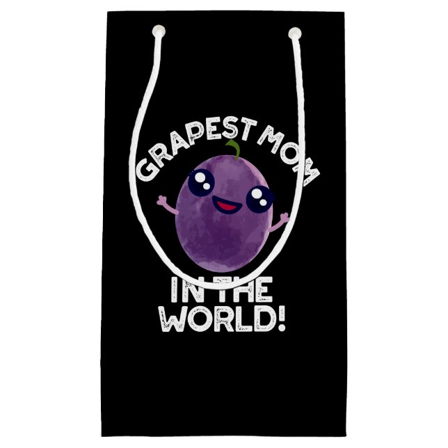 Grapest Mamma in World Funny Fruit Pun Mörk BG (Framsidan)