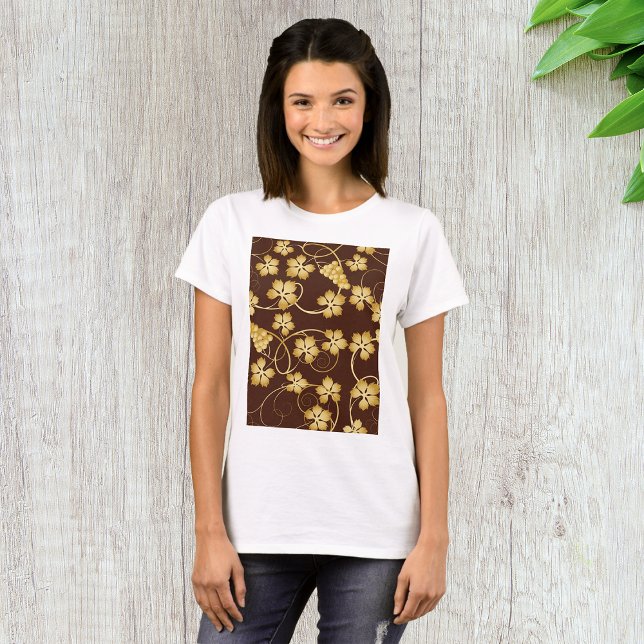 Grapevine Background Womens T-Shirt (Skapare uppladdad)