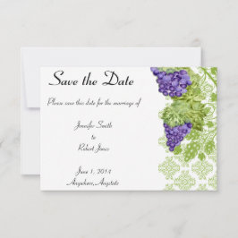 Grapevine Garden WedSave Save the Date Spara Datumet