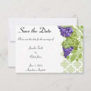 Grapevine Garden WedSave Save the Date Spara Datumet