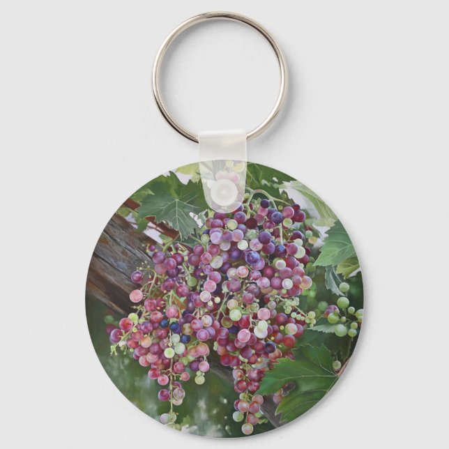 Grapevine Glory - Hyperrealistiska Vineyard Art fo Nyckelring (Framsida)