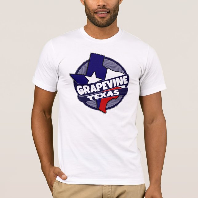 Grapevine Texas flagga burst tshirt Tee (Framsida)