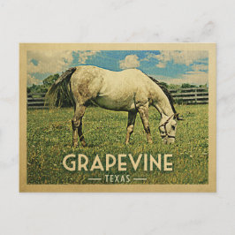Grapevine Texas Horse Farm-Vintage resor Vykort