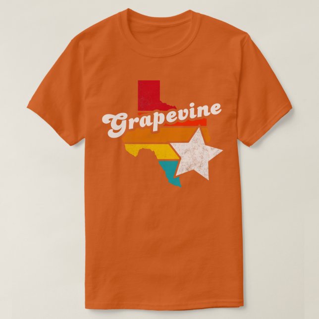 Grapevine Texas Vintage Distress Souvenir 2 T Shirt (Design framsida)