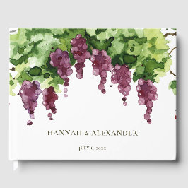Grapevine Vineyard Wedding Guest Book Keepsake Gästböcker