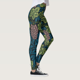  Grapevines with clusters of pink grapes  Leggings