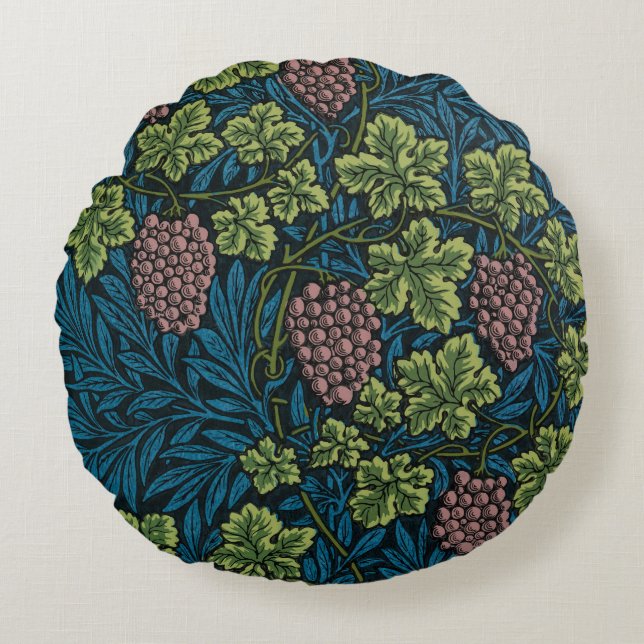  Grapevines with clusters of pink grapes  Rund Kudde (Framsidan)