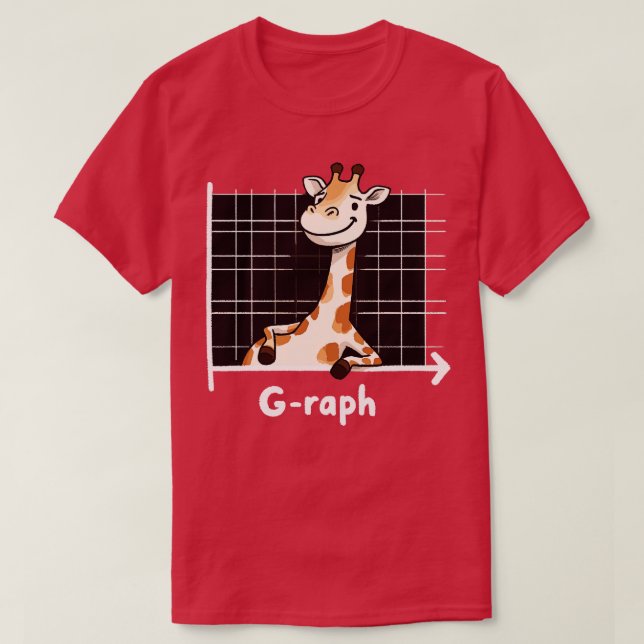 Graph Mathamatic Giraffe T Shirt (Design framsida)