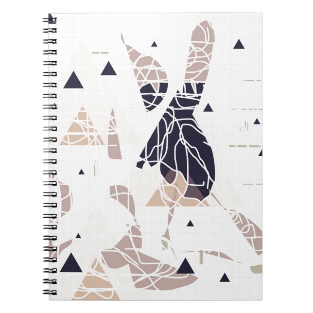 graph paper triangle soft Design by SIRAdesign Anteckningsbok Med Spiral (Framsidan)