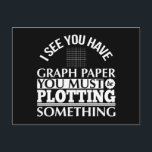 Graph Papper Plotting Nåt Pun Math Teacher Vykort<br><div class="desc">Jag ser att du har en papper graf - du måste rita något!</div>