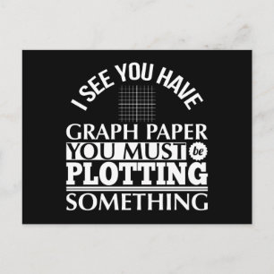 Graph Papper Plotting Nåt Pun Math Teacher Vykort