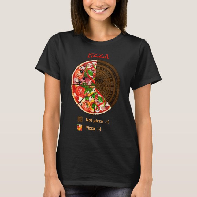 Graph   Pizza Not pizza Pizza    pie chart  T Shirt (Framsida)