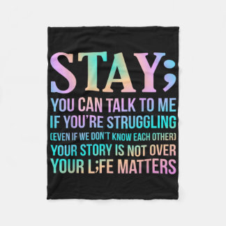 Graphi för stöd för ökad medvetenhet om ditt liv S Fleecefilt