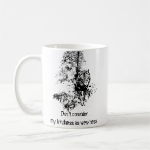 Graphic Art Grått Varg Wildlife Kindness-citat Kaffemugg