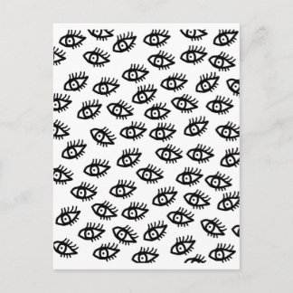 Graphic Black and White Ögon Vykort