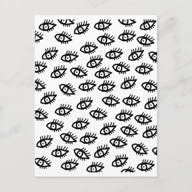 Graphic Black and White Ögon Vykort (Framsida)