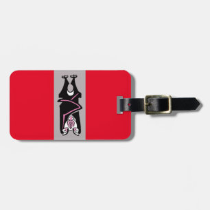 Graphic Black FLADDERMUS - Wildlife - Nature - Red Bagagebricka